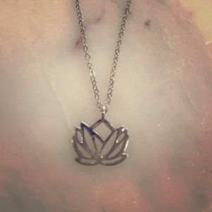 Silver Lotus necklace